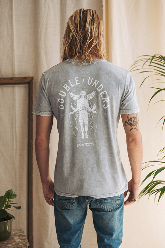 Double Unders Wiplash T-shirt -  Aged Grey