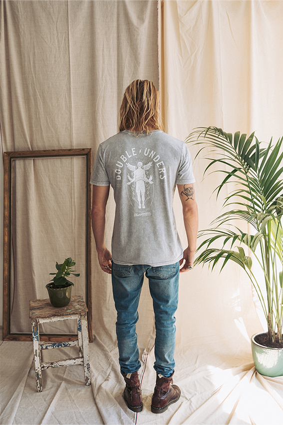 Double Unders Wiplash T-shirt -  Aged Grey