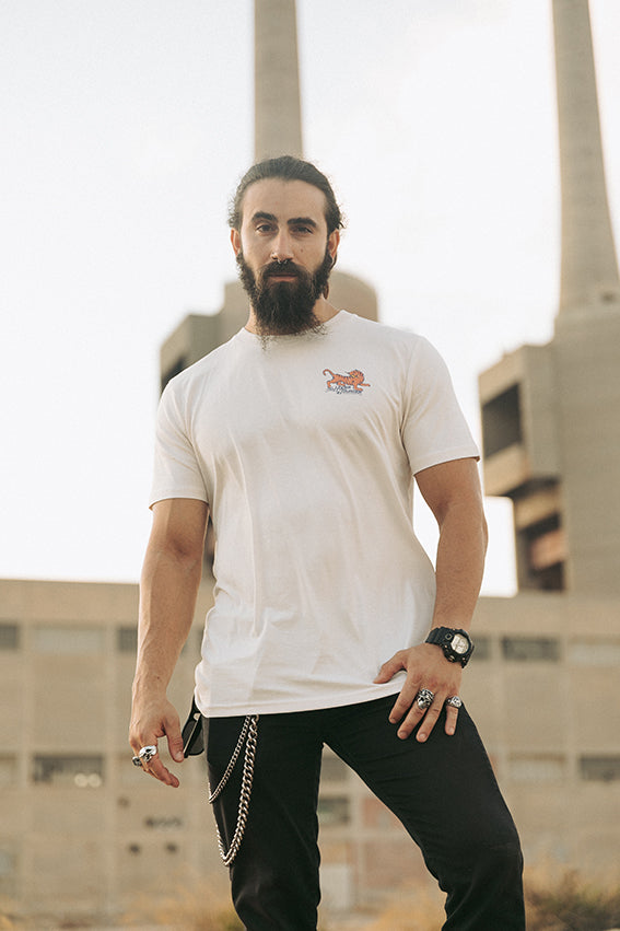 Tiger T-shirt - Vintage White