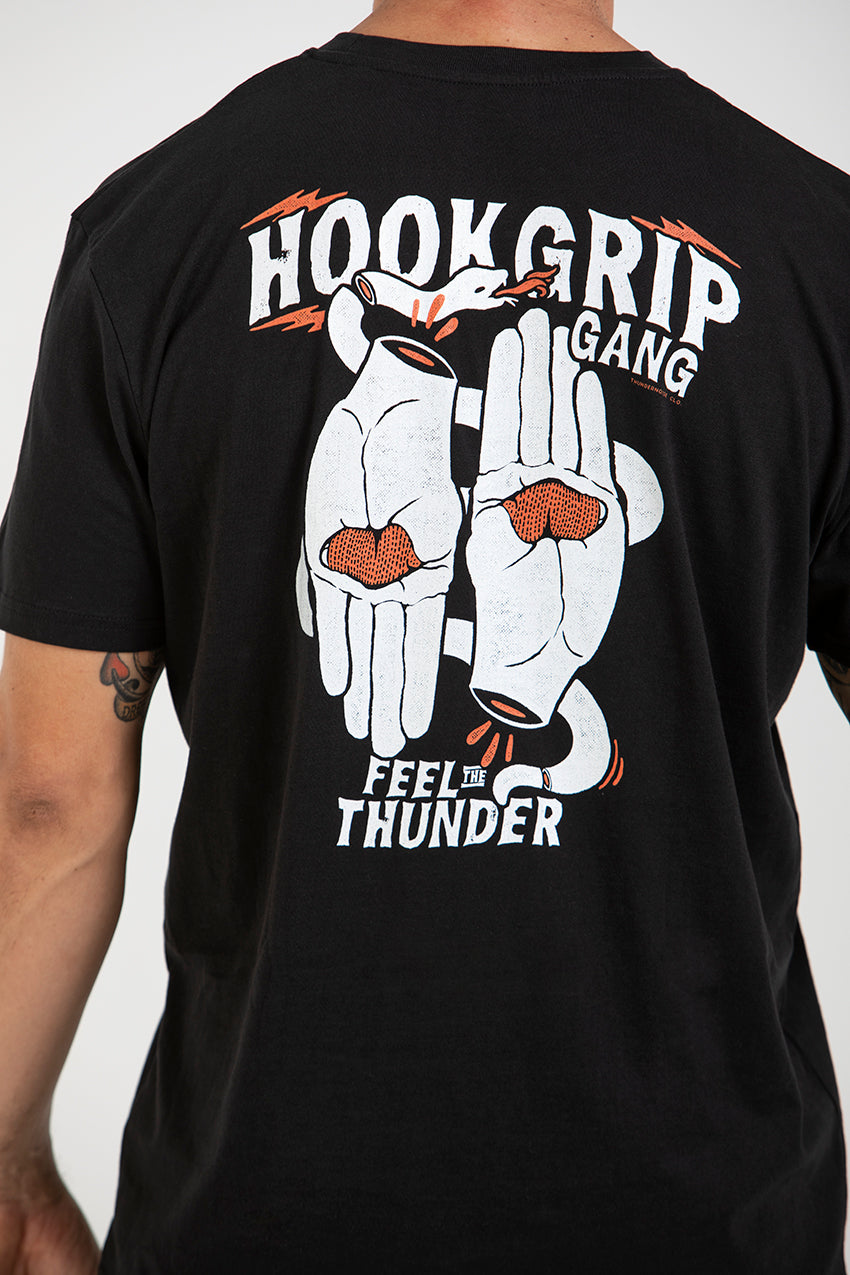 Hookgrip Gang - T-Shirt - Black — Vista 1
