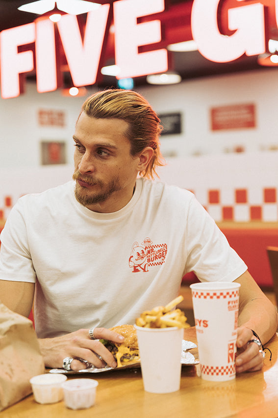 Mr. Kettlebell's Burger T-shirt - Vintage White