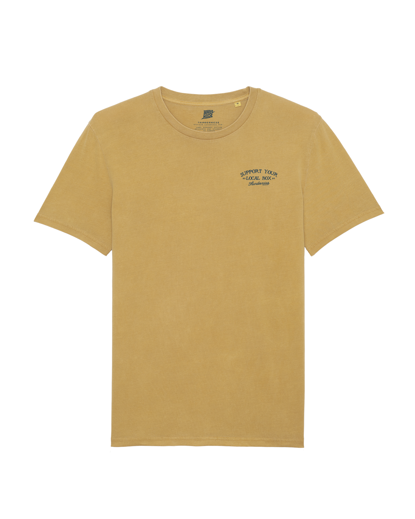 Support Your Local Box T-shirt - Aged Mustard
