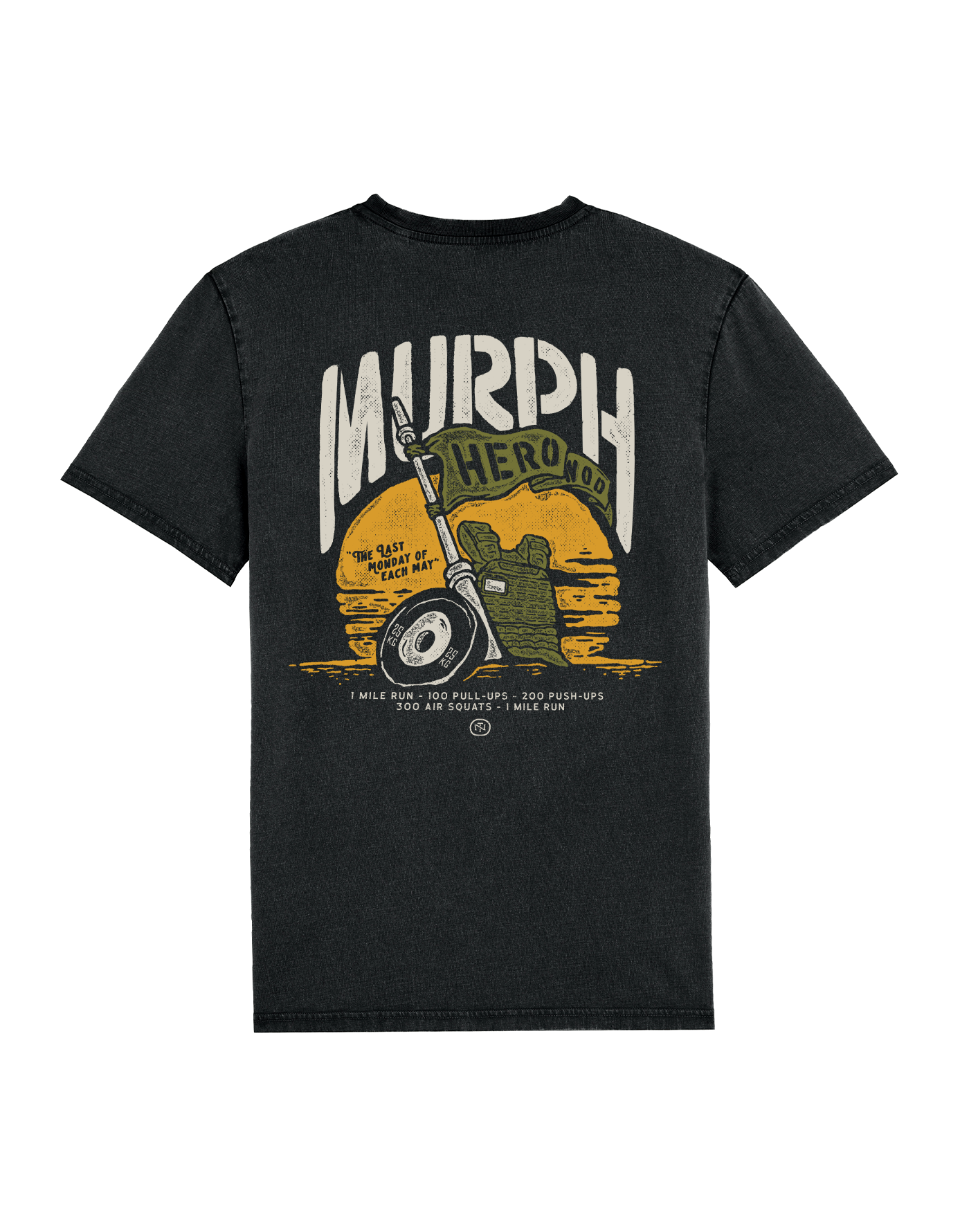 Murph Day - Hero Wod T-Shirt Ed.2023 - Washed Black