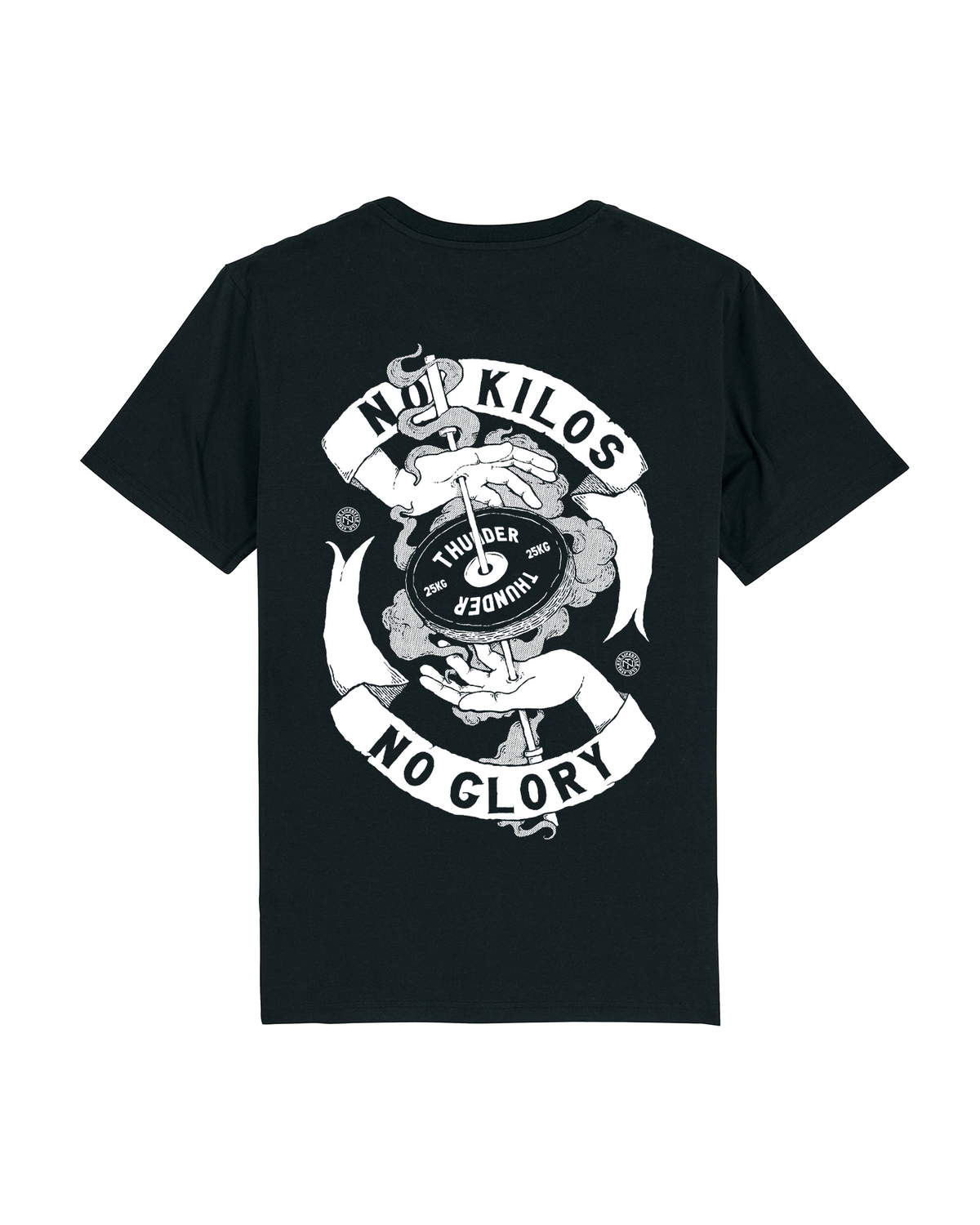 No Kilos No Glory - T-Shirt - Black — Vista 5
