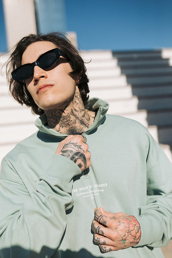 Good Job Partner Half zip sweatshirt - Mint