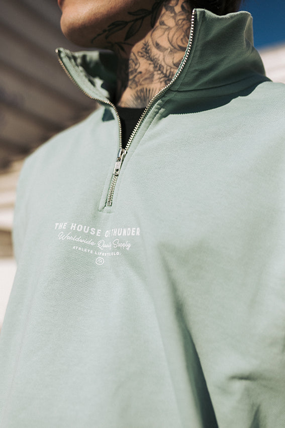 Good Job Partner Half zip sweatshirt - Mint