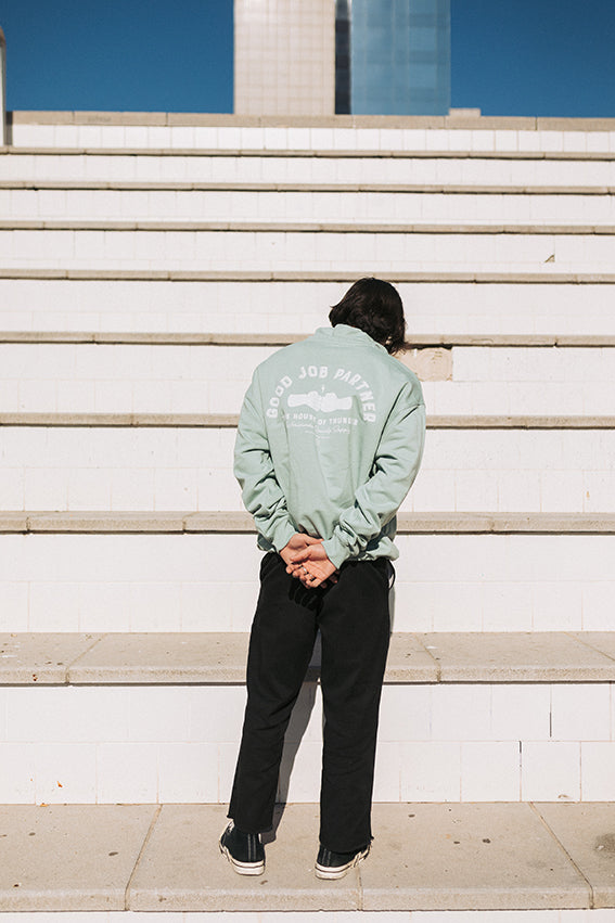 Good Job Partner Half zip sweatshirt - Mint