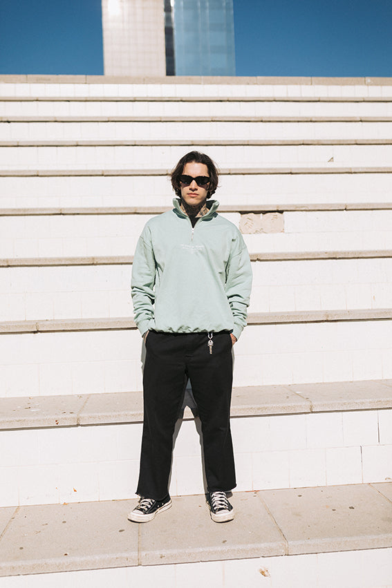 Good Job Partner Half zip sweatshirt - Mint