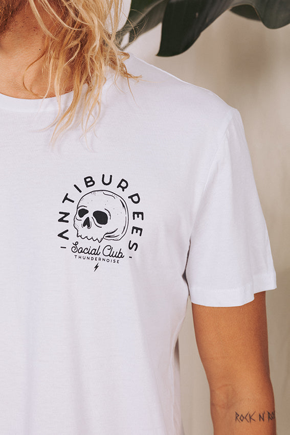 Antiburpees Social Club (Black) - T-Shirt - White — View 2
