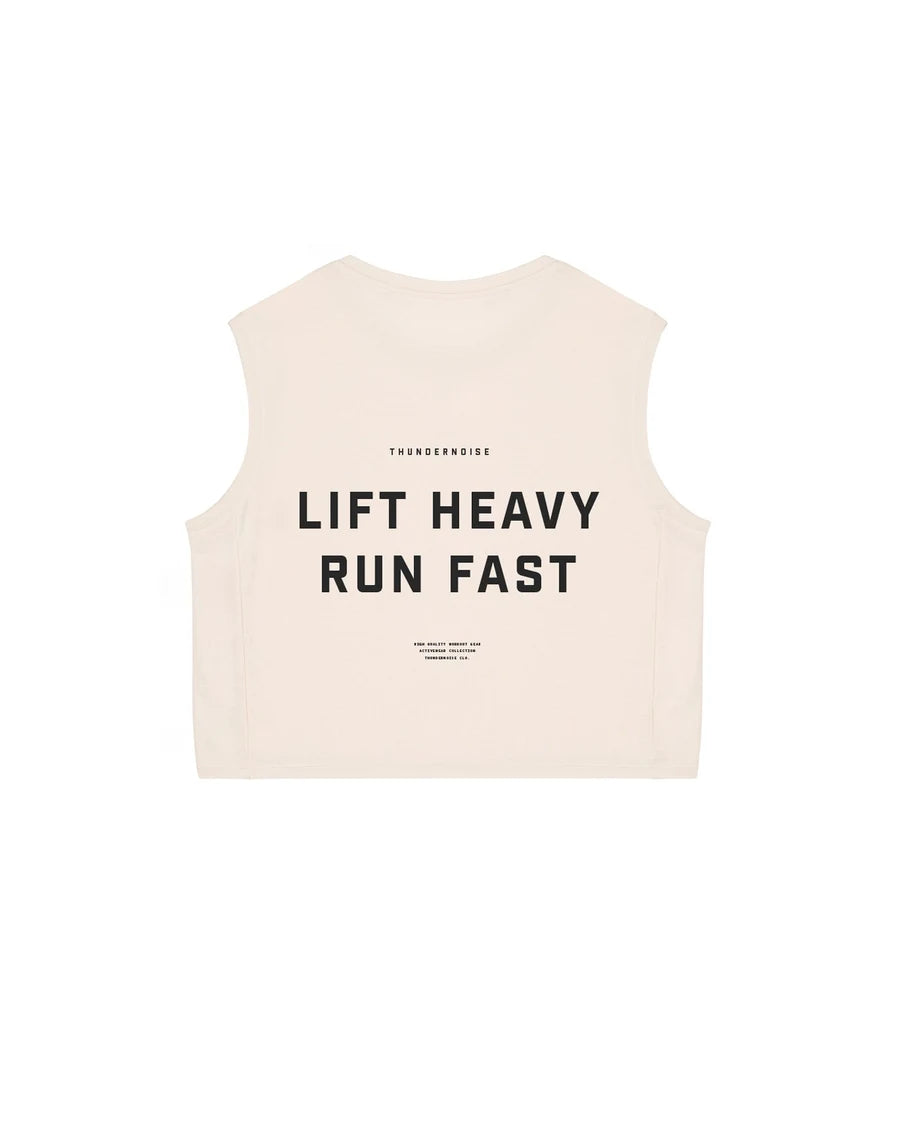 Lift Heavy Run Fast - Cropped Tank Top
